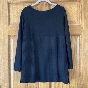 5/$15 Vintage Nicole Studio Black Top with Mixed Textures 6